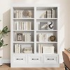COZONY 64" Tall Wooden Bookshelf with 3 Storage Drawers & 4-Tier Open Shelves — Large Bookcase for Library, Office & Living Room - 3 of 4