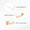 Unique Bargains Durable Multipurpose Iron Badge Brooch Pin Backs Safety Clasp 60 Pcs - 2 of 4