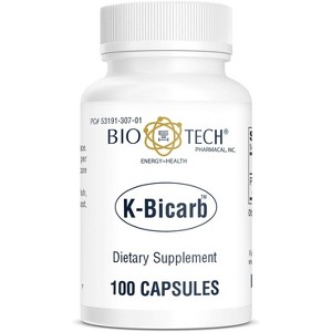 Bio-Tech Pharmacal Potassium Supplement – K-Bicarb 100 Capsules - 1 of 4