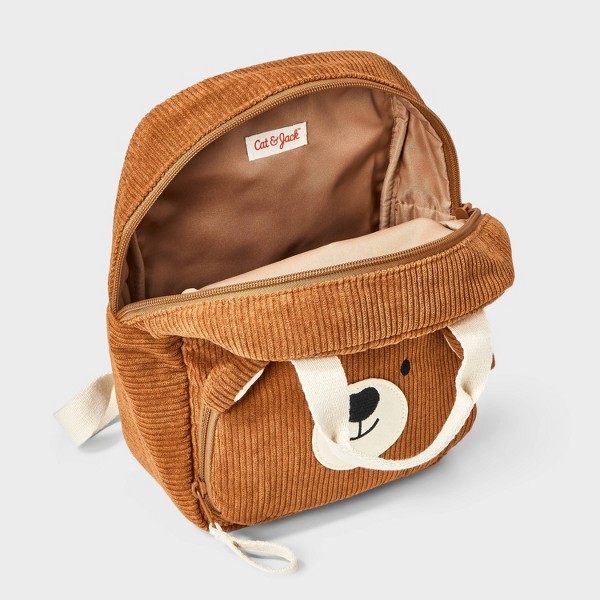 Mochila de osito de peluche de pana para niños pequeños - Cat & Jack™ beige/crema 3