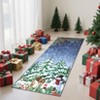 Christmas Rug Non-Slip Winter Holiday Living Room Carpet, Stain-Resistant Christmas Tree Snowman Reindeer Floor Mat - 2 of 4