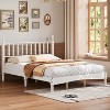 CAVINAS Retro Style Queen Size Wooden Platform Bed Frame with Gourd Shaped Headboard,No Box Spring Needed - 4 of 4