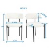 Modern Boucle Upholstered Dining Chair Set of 2 with Round Seat & Iron Frame for Dining Room-Baofuwish - 4 of 4