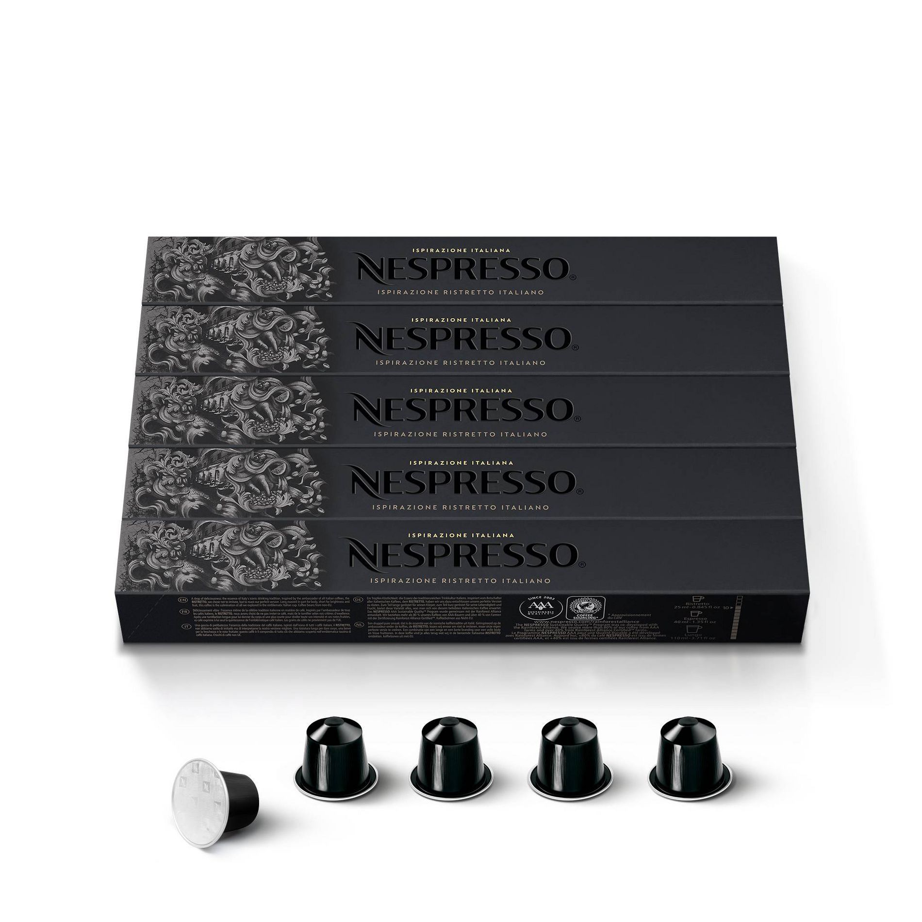 Nespresso Original Ristretto Italiano Capsules Dark Roast - 50ct