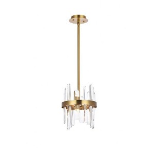Elegant Lighting Serena 6 - Light Pendant in  Satin Gold - 1 of 4
