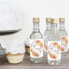 Big Dot of Happiness Fall Foliage Baby - Mini Wine and Champagne Bottle Label Stickers - Autumn Leaves Baby Shower Favor Gift - Set of 16 - 3 of 4