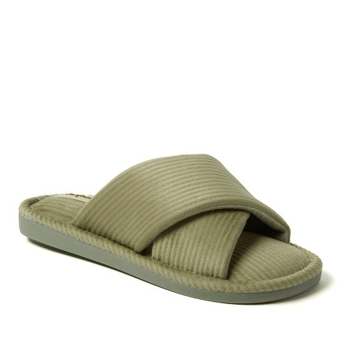 Dearfoams Women s Emberlynn Velour Crossband Slide Target