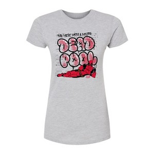 Women's - Marvel - Deadpool Street Graffiti Fitted Graphic T-Shirt - 1 of 2