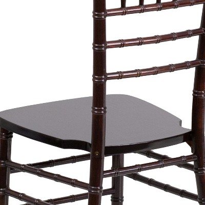 Walnut High Slat Chiavari Wood Side Chair