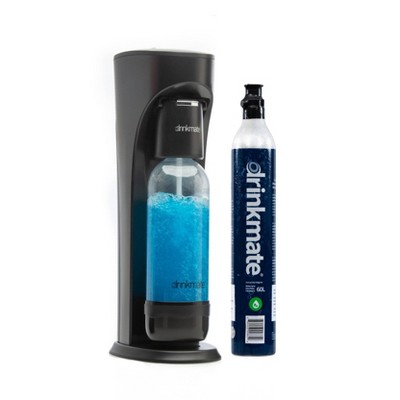  Drinkmate OmniFizz - Máquina de agua con gas y refrescos,  carbonata cualquier bebida, paquete de burbujas – Incluye dos cilindros de  CO2 de 60 L, una botella de carbonatación e infusor