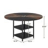 Kumasinova 47.24" Round Dining Table,Modern Kitchen Table with 2 Open Shelves,Dining Room Table for Living Room & Office - 3 of 4
