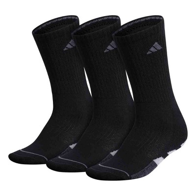 Adidas Cushioned Ii 3-pack Crew Socks Lg Black : Target