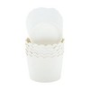 Unique Bargains Small Disposable Baking Cups Wood Pulp Paper PE Coating White 2.36"x1.77" 50 Pcs - 3 of 4