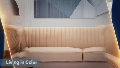 Loxley 36" Round White Marble Coffee Table with Black Metal Base