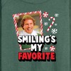 Women's - ELF - Christmas Smilings My Favorite Lightweight French Terry Wide Neck Long Sleeve Shirt - 2 of 4