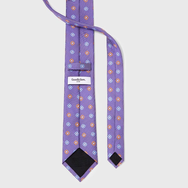 Men&#39;s Floral Print Neck Tie - Goodfellow &#38; Co&#8482; Assorted Purple One Size, 3 of 5