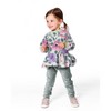 Deux par Deux Girl Stretch Fleece Sweatshirt Sage Floral - 3 of 4