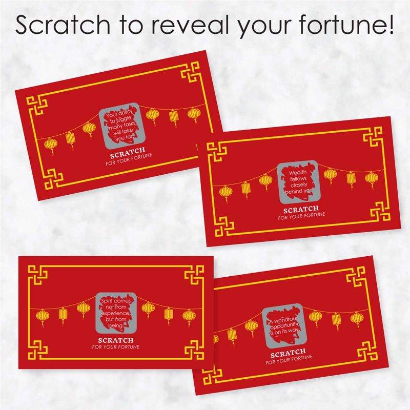 Big Dot of Happiness 2024 Year of the Dragon - Lunar New Year Game Scratch Off Fortune Cards - 22 Count, 4 of 9