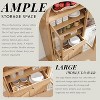 71″ Tall Arched Pantry Cabinet with 4 Doors & Adjustable Shelves & Hidden Drawer, Modern Farmhouse kitchen Storage Cabinet - 3 of 4