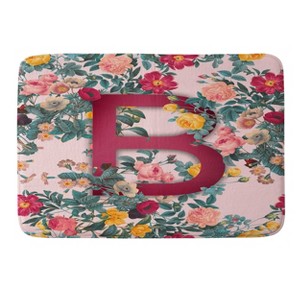 Deny Designs Burcu Korkmazyurek Summer Botanical Monogram Memory Foam Bath Mat - 1 of 4
