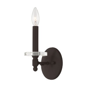 Livex Lighting Bennington 1 - Light Wall Light in  Bronze - 1 of 2
