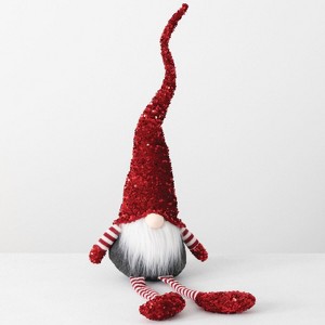 Sullivans Sitting Sequin Gnome Figurine 34"H Red - 1 of 4
