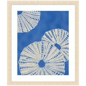 Kate and Laurel Framed Art Ocean charms ll by Nikita Jariwala, 22x26, Woodgrain Stripe Blonde - 1 of 4