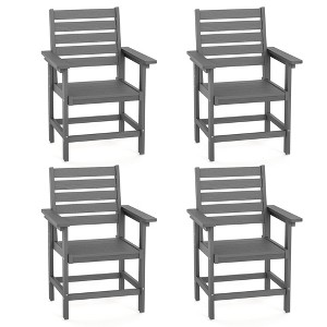 Arceso 18'' HDPS Outdoor Dining Chair, Patio Chair with Armrest for Backyard - 1 of 4