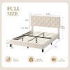 Platform Bed Frame with Upholstered Headboard and Wooden Slats Support, Upholstered Mattress Foundation/No Box Spring Needed/Easy Assembly - 2 of 4