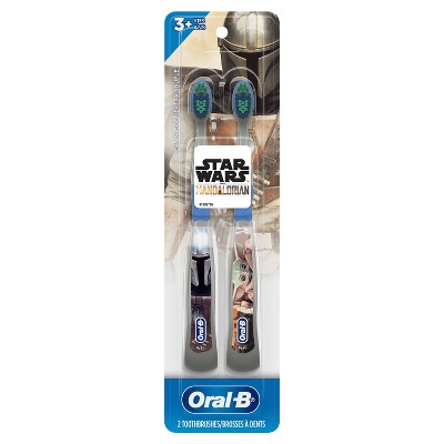 Oral-B Kids Manual Toothbrush featuring Star Wars: The Mandalorian - Extra Soft Bristles - 2ct