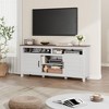 Modern 65 Inch Farmhouse Wood TV Stand,Entertainment Center Console Table, Open Double Door Cabinet & 8 Storage Shelves - 3 of 4