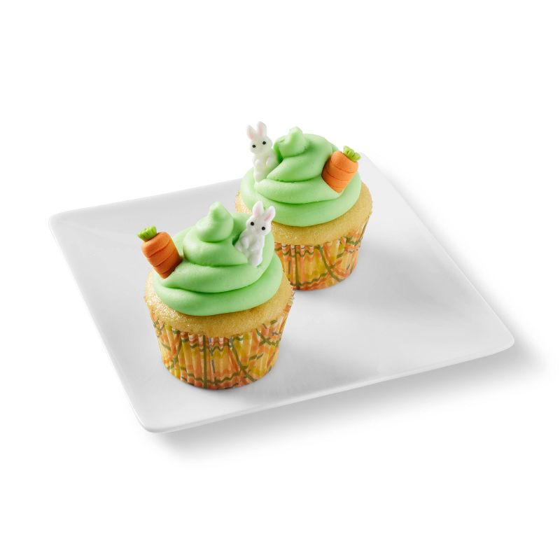 Spring Bunnies &#38; Carrots 2D Icing Decorations - 12ct / 0.78oz - Favorite Day&#8482;, 3 of 5