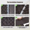 Syemin Carpet Tiles Patio Interlocking Deck Tiles Composite Decking Tiles Striped Outdoor Flooring Tile for Backyard, Dark Brown, 13.39"*12.99"*22.83" - 4 of 4