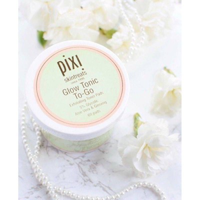 Pixi By Petra Glow Tonic To-Go Exfoliating Toner Pads - 60ct/3.8oz