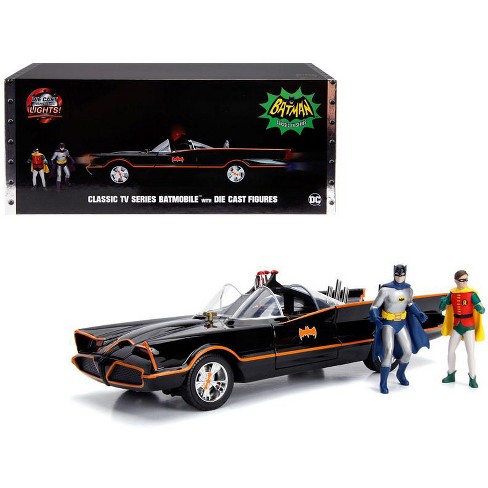 Classic Tv Series Batmobile W/working Lights, Diecast Batman & Robin Figures  