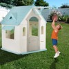 Kids Cottage Playhouse with Door, Mail Slot & Interactive Features - Indoor/Outdoor Pretend Playhouse for Toddlers & Young Children - 2 of 4