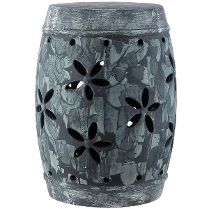 Belna Garden Stool - Indoor/Outdoor - ACS4588 - Gray - Safavieh - 1 of 2