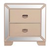 HomeStock Pearl Finish Nightstand with Sleek Contemporary Design, Stylish Bedside Table for Bedroom Decor and Everyday Organization - 4 of 4