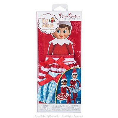 Elf on The Shelf Claus Couture Twirling in The Snow Skirts Novelty, Red/Blue/White