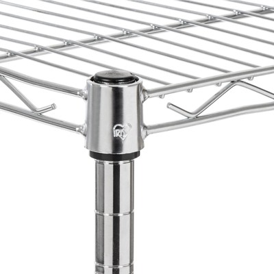 IRIS USA 3-Tier Silver Metal Storage Cart with Casters