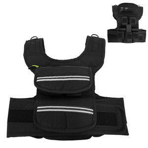 Weighted Vest for Men Women, 25 LBS Adjustable Workout Weight Vest with Reflective Stripe & Shoulder Pads, Wearable Strength Vest for Running - 1 of 4