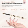 Saviland Pro Acrylic Nail Brush Set 3Pcs - Leopard Print Sizes 8/10/14 for Powder, Extensions & 3D Art, Salon & DIY Kit - 2 of 4