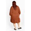 Women's Plus Size Kiara Mini Dress - amber | CITY CHIC - 3 of 4