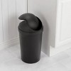 Racxily (2 pack) 3 Gallon Round SwingTop Wastebasket, Domed Push To Open Lid Trash Can, for Small Spaces - 4 of 4