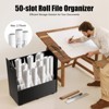 YIYIBYUS 50-slot Blueprint Organizer, Roll File Storage Holder, Movable Roll File Cart - 2 of 4