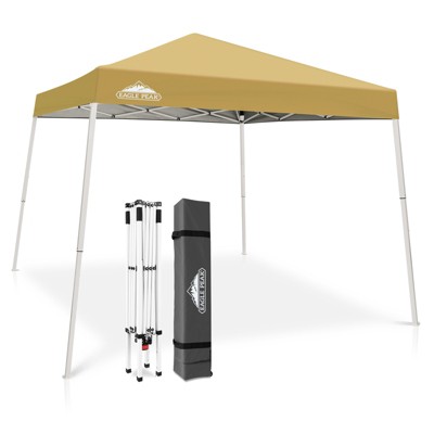 EAGLE PEAK Slant Leg Pop-up Canopy Tent Easy One Person Setup Instant Outdoor Beach Canopy Folding Portable Sports Shelter