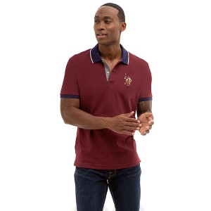 U.S. Polo Assn. Men's Slim Fit Multicolor Interlock Polo Shirt with Big Pony - 1 of 3