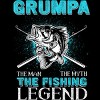 Adult Design By Humans Grumpa Man Myth Fishing Legend By HoangCathrine Pullover Hoodie - 2 of 2