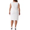 Agnes Orinda Women's Plus Size Office Club Classic Boat Neck Sleeveless Bodycon Dresses - 4 of 4