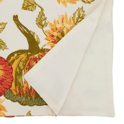 Fall Cotton Table Runner with Pumpkin Design